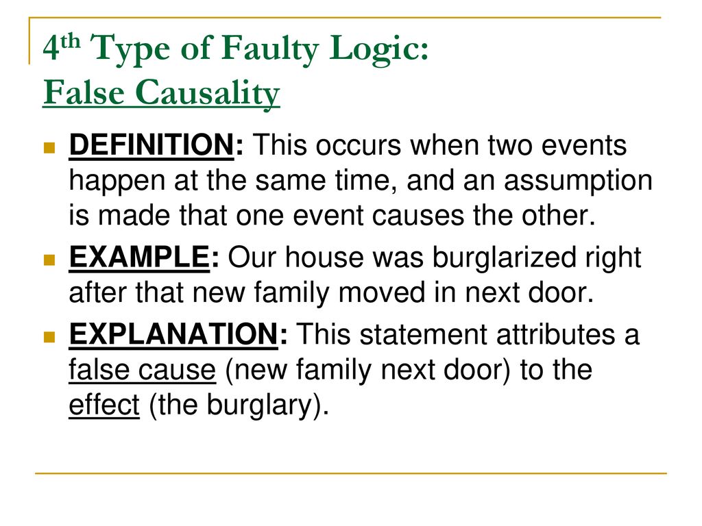 false causality examples